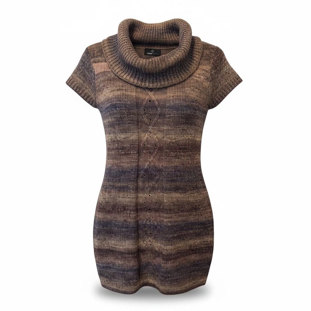 Ronni Nicole Striped Turtleneck Sweater Dress Medium